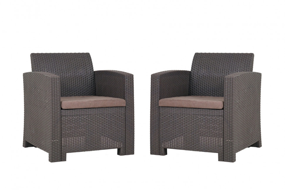 Arizona b:rattan, Кресло (2шт.), венге (2 подушки)